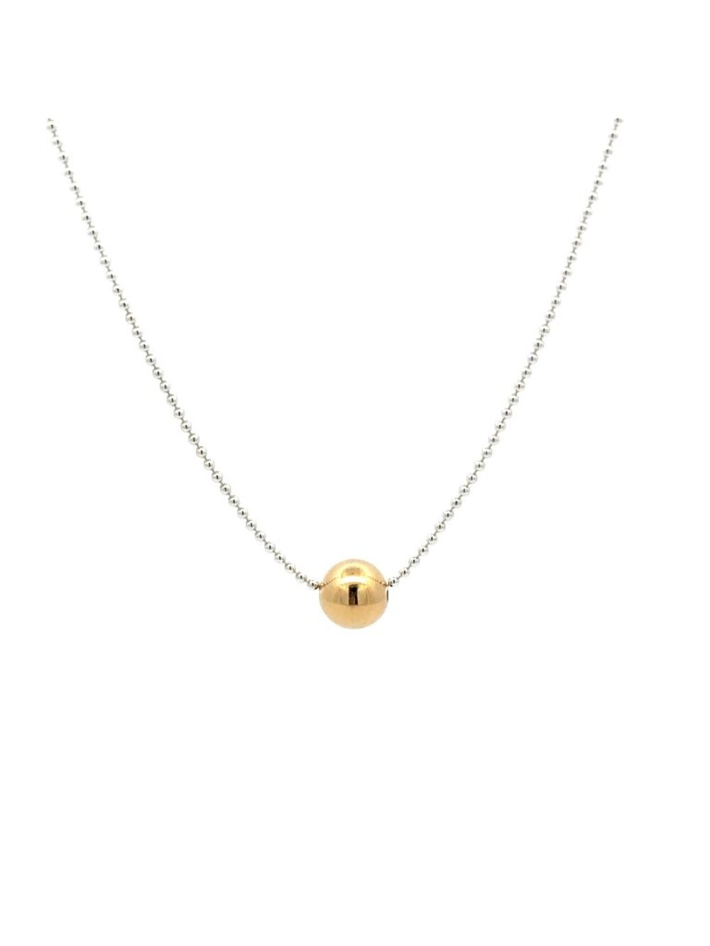 925 Sterling Silver Add-a-Bead Chain with 18k Solid Gold Accent, Customizable
